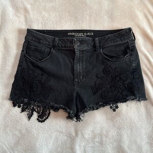 American Eagle high rise shortie shorts